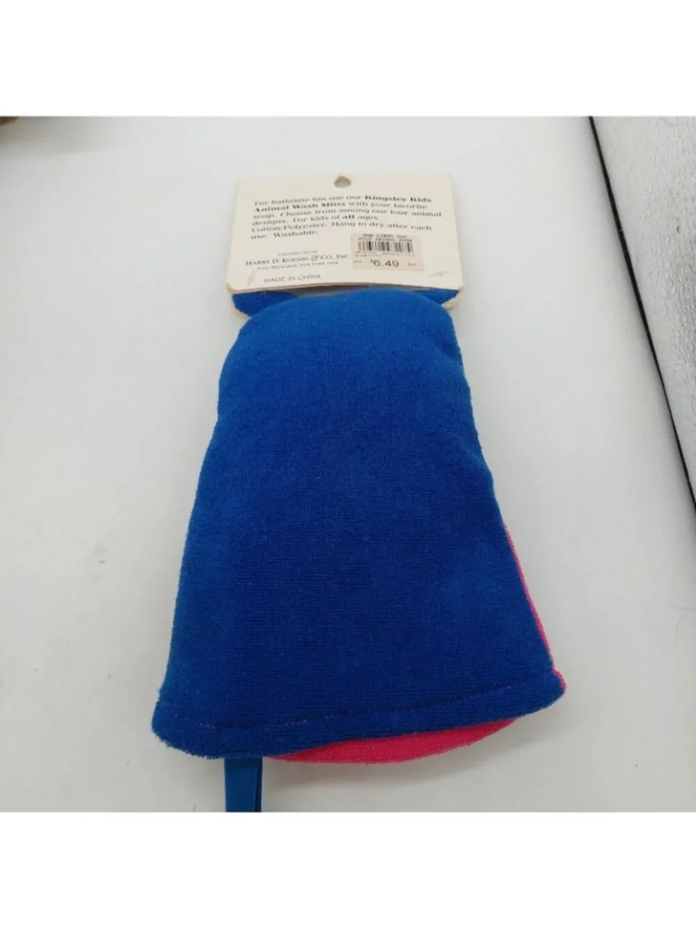 Kingsley for kids Hippo Bath Mitt Blue Pink NWT